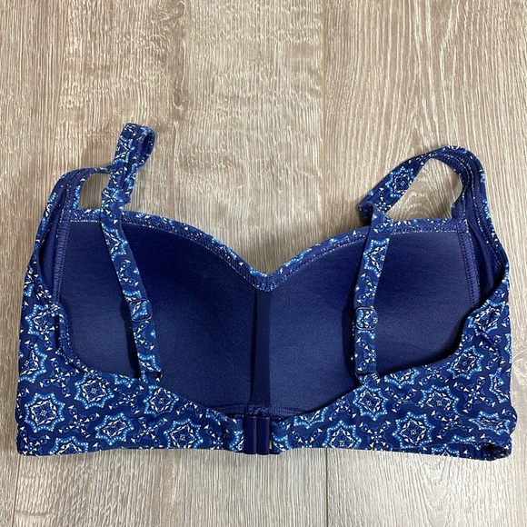 Nip Tuck Joann Bikini Top Blue Medallion Multi Fit Cup US 8 - Picture 5 of 16